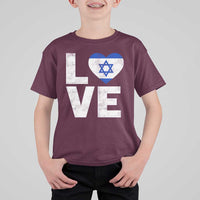I Love Israel Jewish Gifts Star of David Israeli T Shirt For Kid - Wonder Print Shop