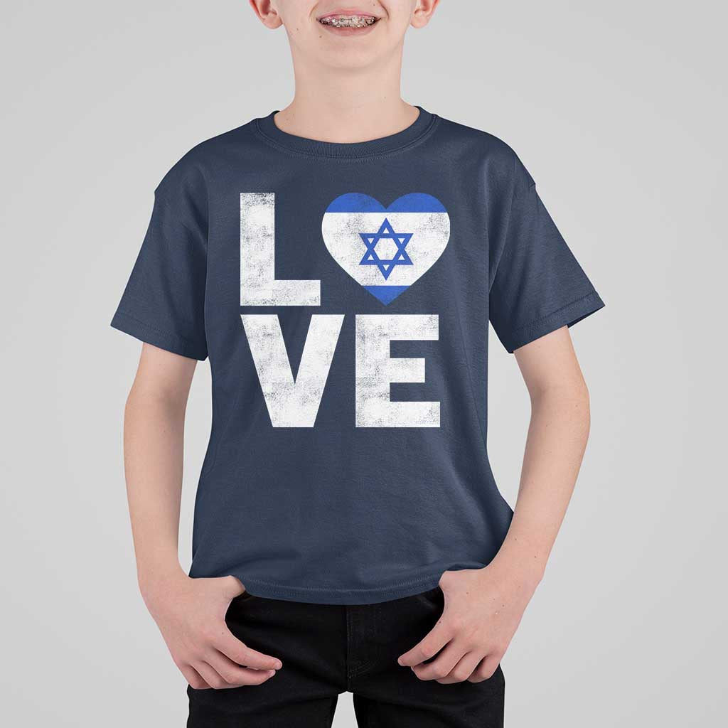 I Love Israel Jewish Gifts Star of David Israeli T Shirt For Kid - Wonder Print Shop