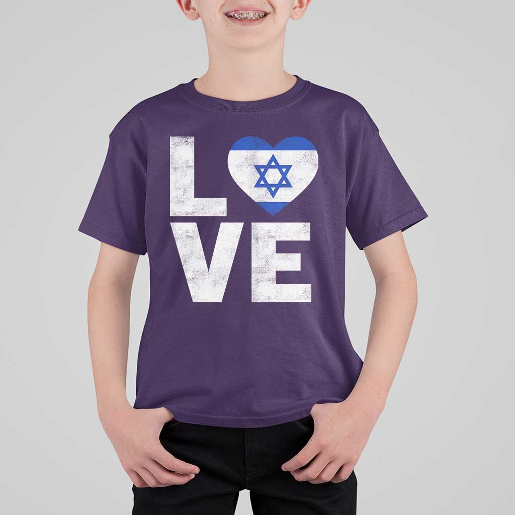 I Love Israel Jewish Gifts Star of David Israeli T Shirt For Kid - Wonder Print Shop