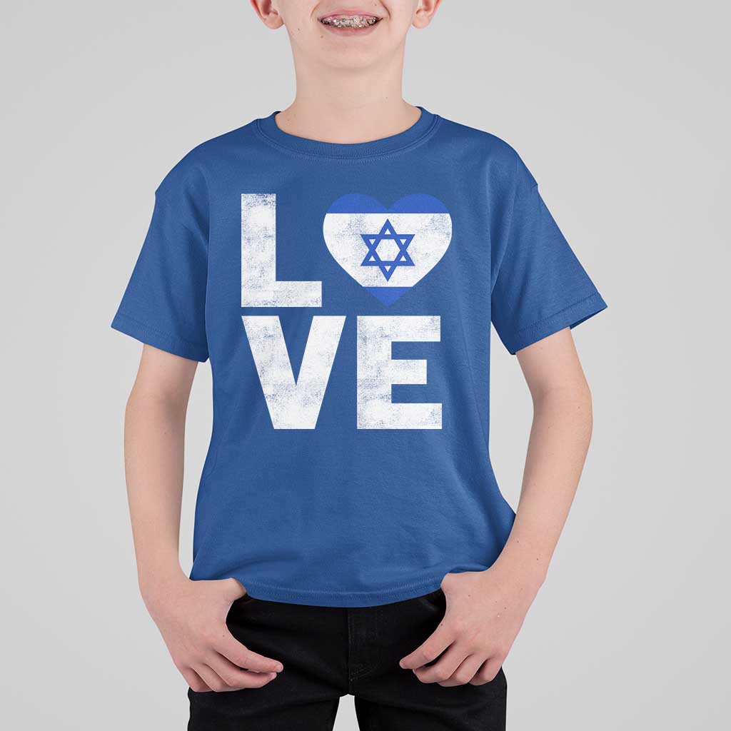 I Love Israel Jewish Gifts Star of David Israeli T Shirt For Kid - Wonder Print Shop
