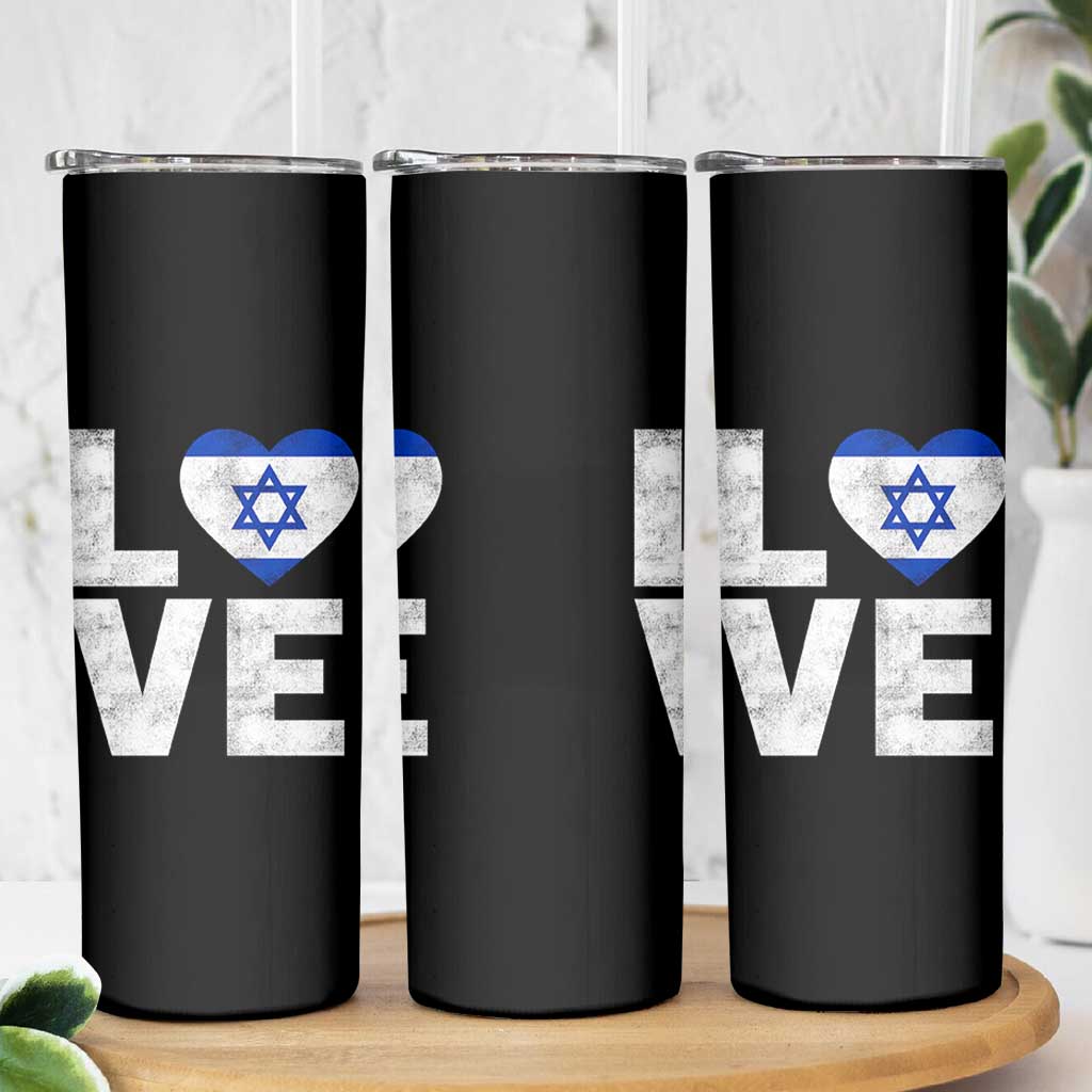 I Love Israel Jewish Gifts Star of David Israeli Skinny Tumbler - Wonder Print Shop