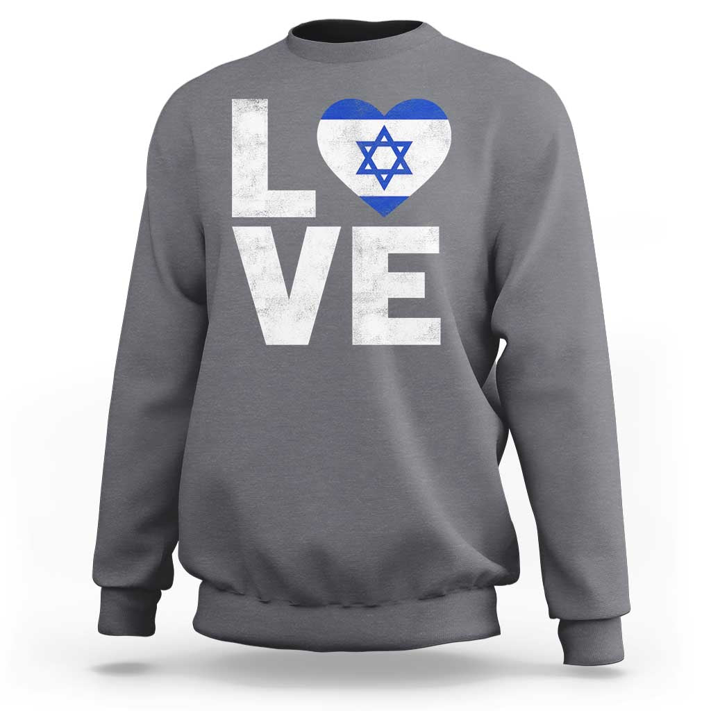 I Love Israel Jewish Gifts Star of David Israeli Sweatshirt - Wonder Print Shop
