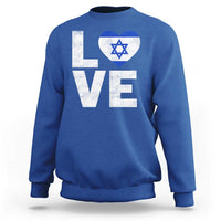 I Love Israel Jewish Gifts Star of David Israeli Sweatshirt - Wonder Print Shop
