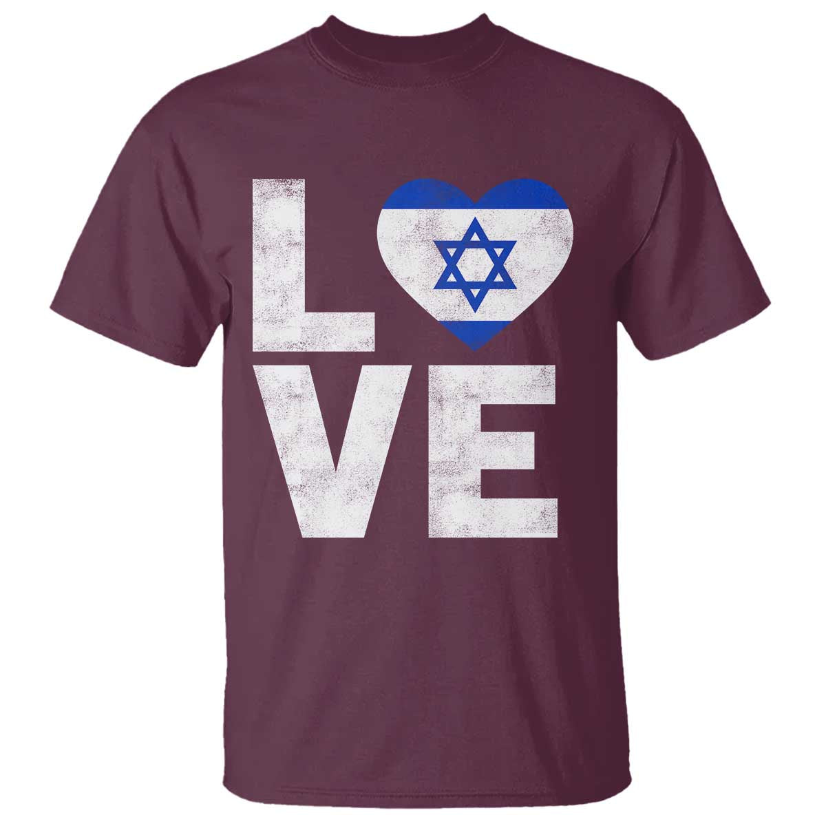 I Love Israel Jewish Gifts Star of David Israeli T Shirt - Wonder Print Shop