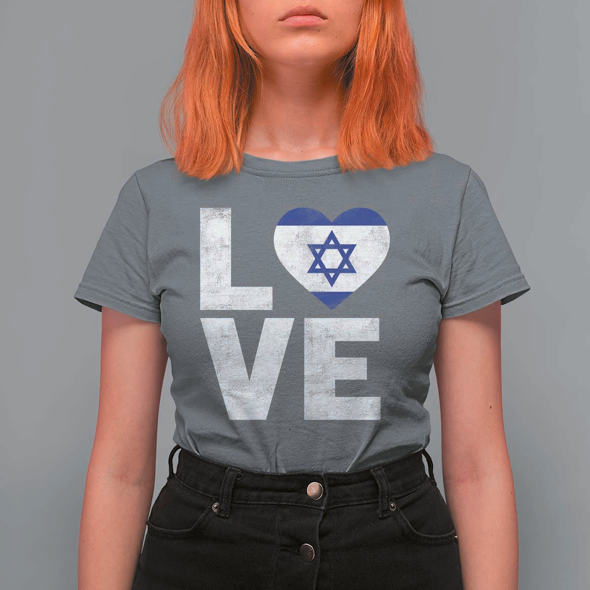 I Love Israel Jewish Gifts Star of David Israeli T Shirt For Women - Wonder Print Shop