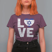 I Love Israel Jewish Gifts Star of David Israeli T Shirt For Women - Wonder Print Shop