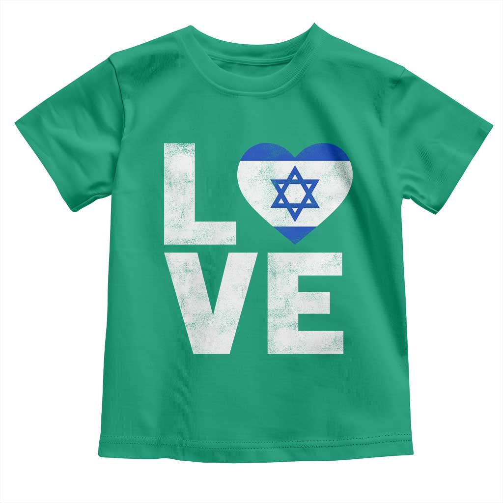 I Love Israel Jewish Gifts Star of David Israeli Toddler T Shirt - Wonder Print Shop