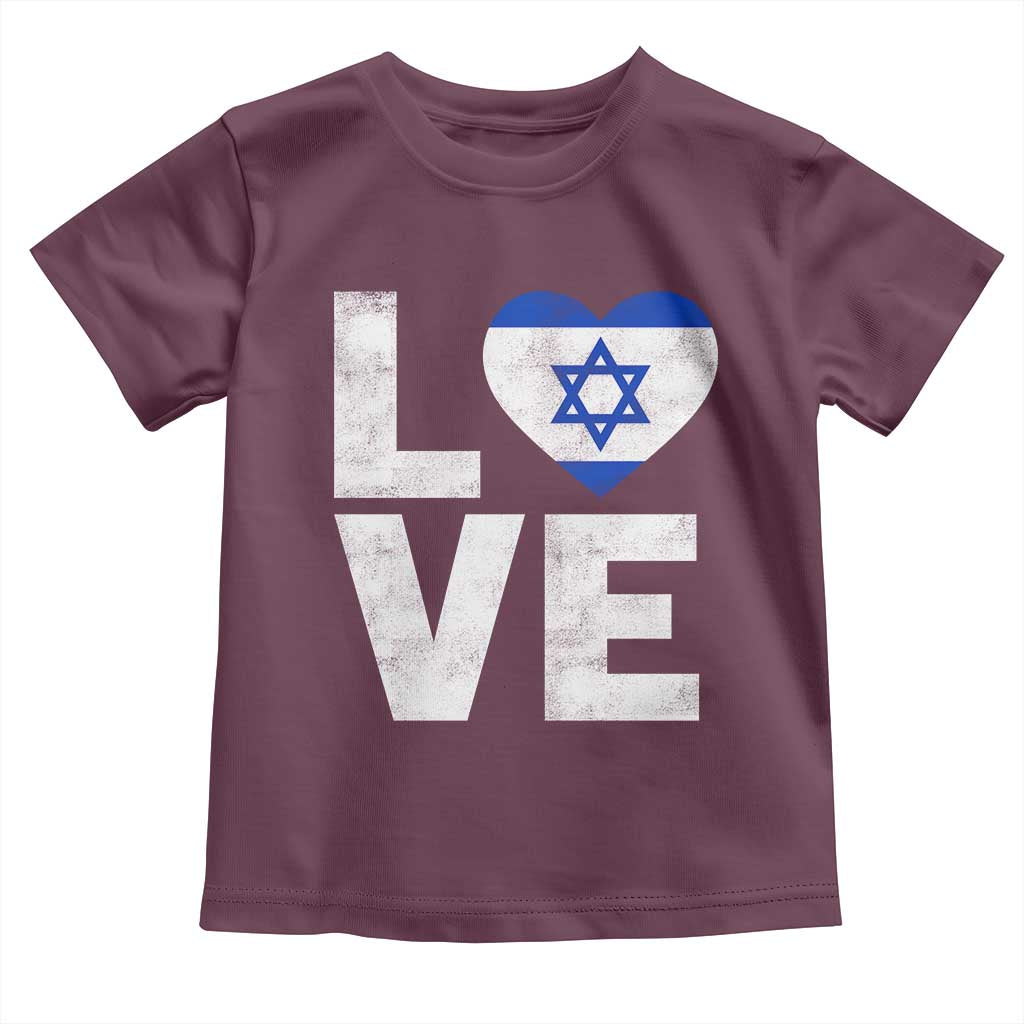 I Love Israel Jewish Gifts Star of David Israeli Toddler T Shirt - Wonder Print Shop