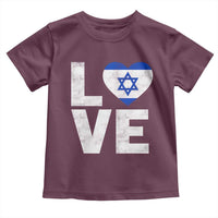 I Love Israel Jewish Gifts Star of David Israeli Toddler T Shirt - Wonder Print Shop