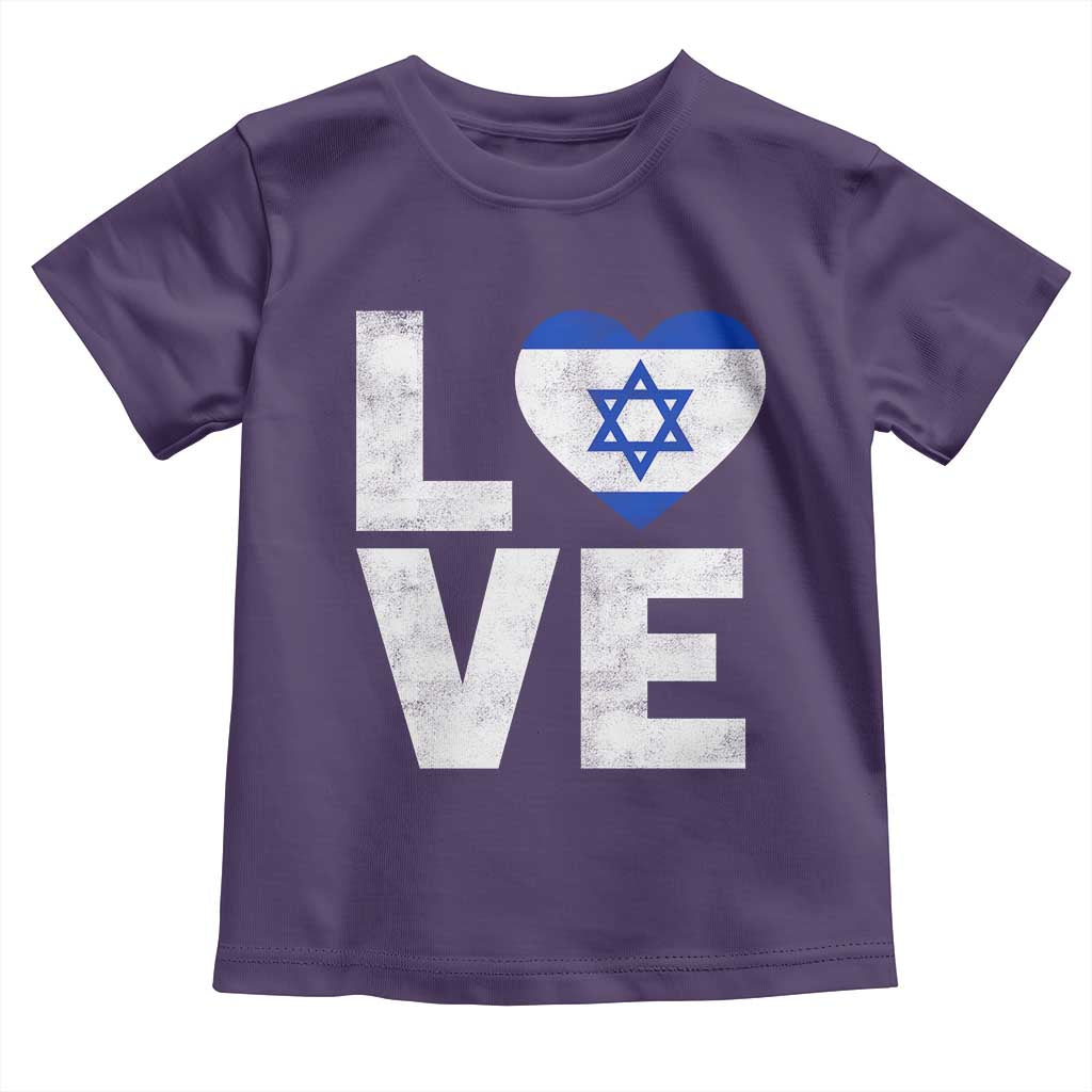 I Love Israel Jewish Gifts Star of David Israeli Toddler T Shirt - Wonder Print Shop