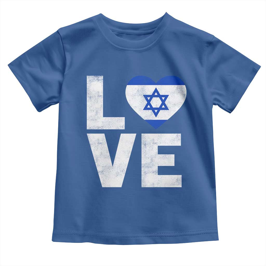 I Love Israel Jewish Gifts Star of David Israeli Toddler T Shirt - Wonder Print Shop