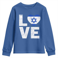 I Love Israel Jewish Gifts Star of David Israeli Youth Sweatshirt - Wonder Print Shop