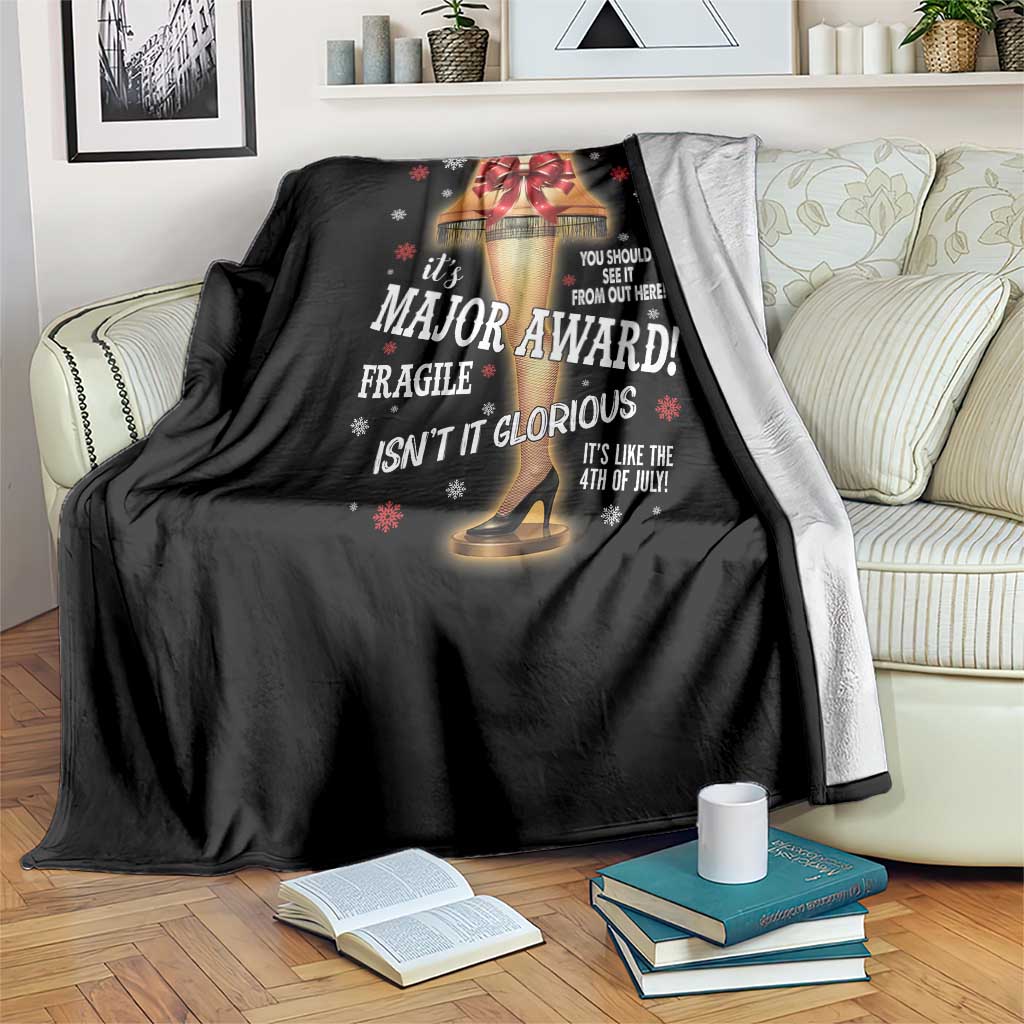 Funny Christmas Movie Throw Blanket It Is A Major Award Fragile Italian Leg Lamp - Wonder Print Shop