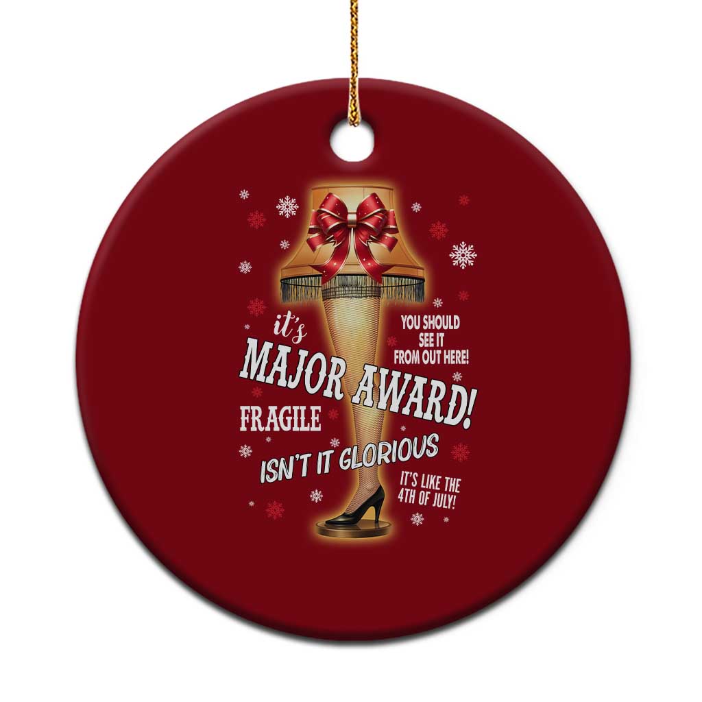 Funny Xmas Movie Ceramic Ornament It Is A Major Award Fragile Italian Leg Lamp - Wonder Print Shop