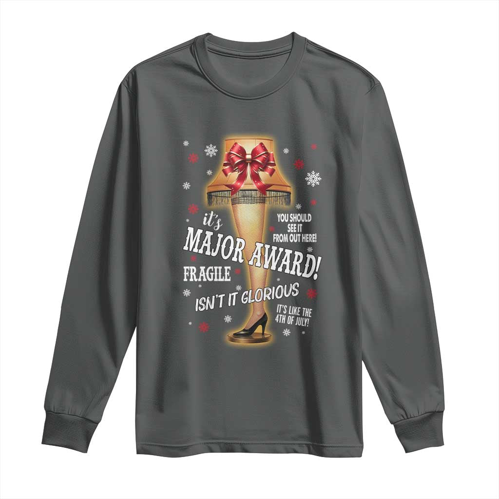 Funny Christmas Movie Long Sleeve Shirt It Is A Major Award Fragile Italian Leg Lamp - Wonder Print Shop