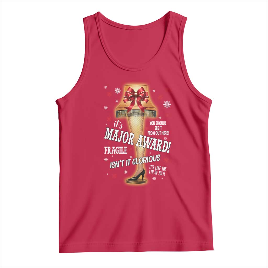 Funny Christmas Movie Tank Top It Is A Major Award Fragile Italian Leg Lamp - Wonder Print Shop