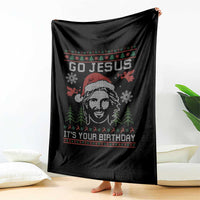 Funny Go Jesus It Is Your Birthday Throw Blanket Christian Christmas Party - Wonder Print Shop