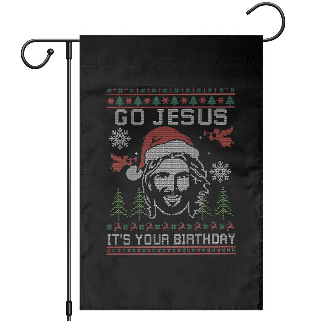 Funny Go Jesus It Is Your Birthday Garden Flag Christian Christmas Party - Wonder Print Shop