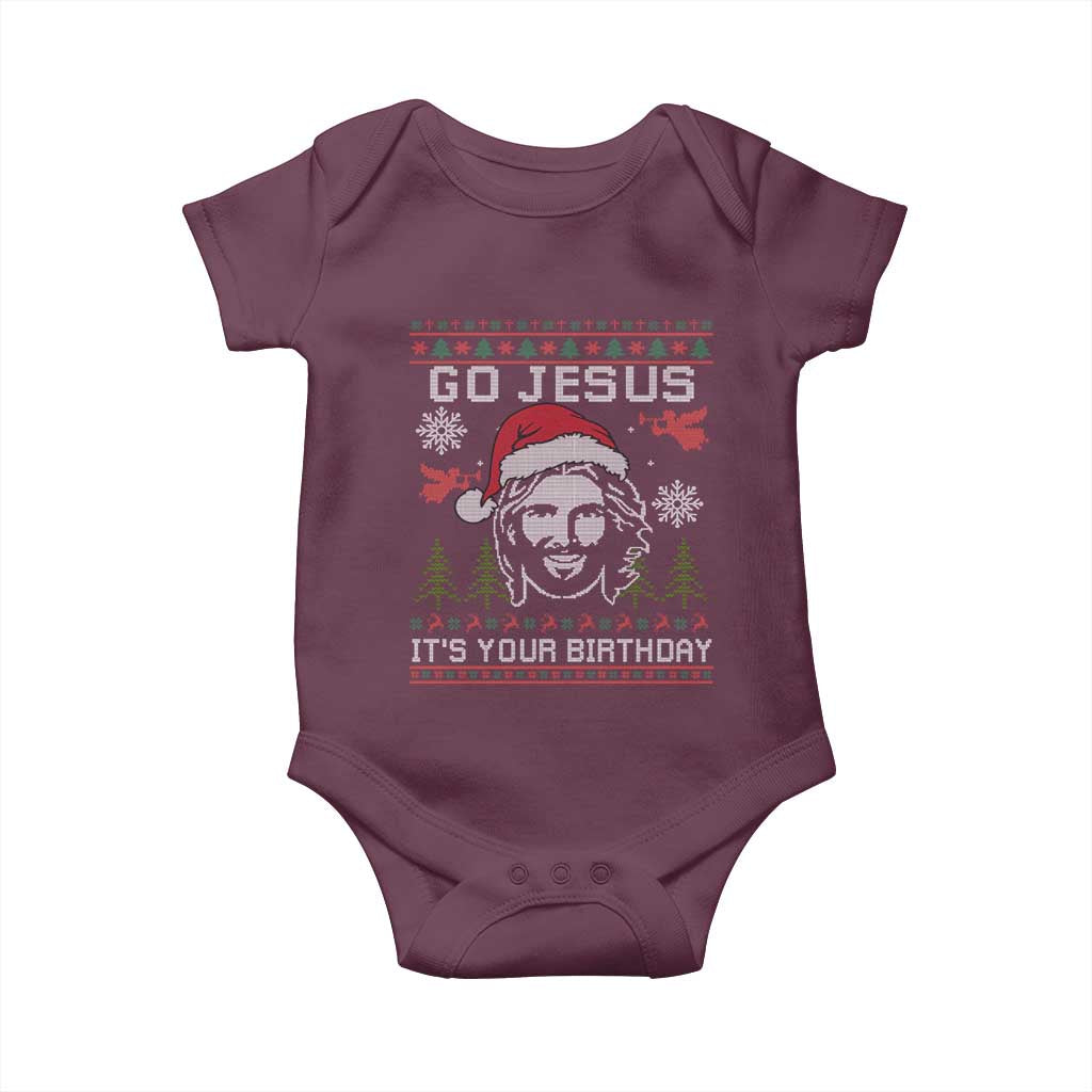 Funny Go Jesus It Is Your Birthday Baby Onesie Christian Christmas Party - Wonder Print Shop