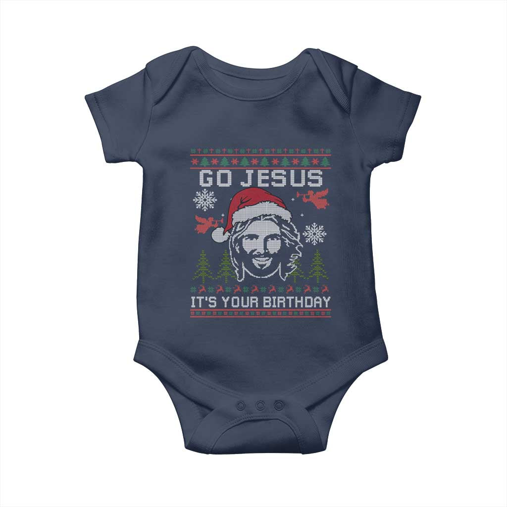 Funny Go Jesus It Is Your Birthday Baby Onesie Christian Christmas Party - Wonder Print Shop