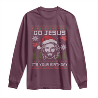 Funny Go Jesus It Is Your Birthday Long Sleeve Shirt Christian Christmas Party - Wonder Print Shop
