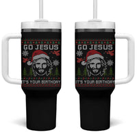 Funny Go Jesus It Is Your Birthday Tumbler With Handle Christian Christmas Party - Wonder Print Shop