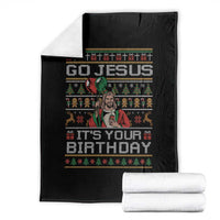 Funny Go Jesus Its Your Birthday Throw Blanket Christmas Christian Religious God - Wonder Print Shop