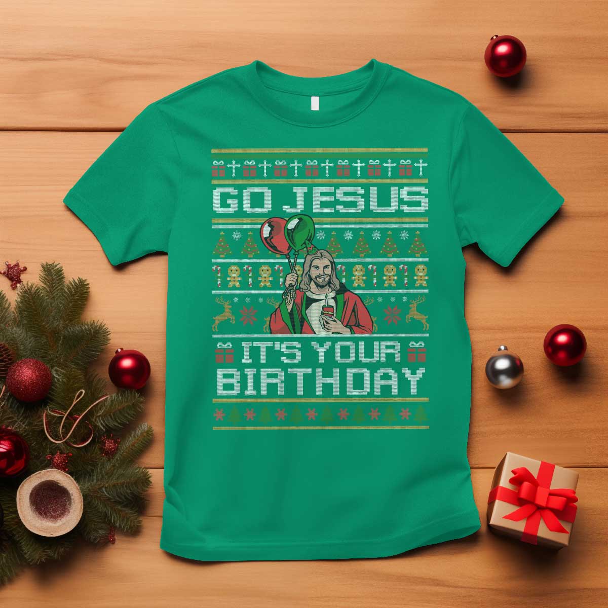 Funny Go Jesus Its Your Birthday T Shirt Christmas Christian Religious God - Wonder Print Shop