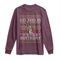 Funny Go Jesus Its Your Birthday Long Sleeve Shirt Christmas Christian Religious God - Wonder Print Shop