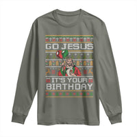 Funny Go Jesus Its Your Birthday Long Sleeve Shirt Christmas Christian Religious God - Wonder Print Shop