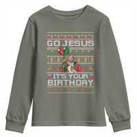 Funny Go Jesus Its Your Birthday Youth Sweatshirt Christmas Christian Religious God - Wonder Print Shop