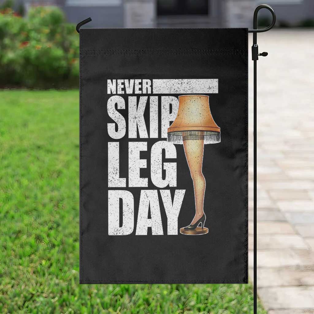 Funny Never Skip Leg Day Christmas Movie Garden Flag Italian Leg Lamp - Wonder Print Shop