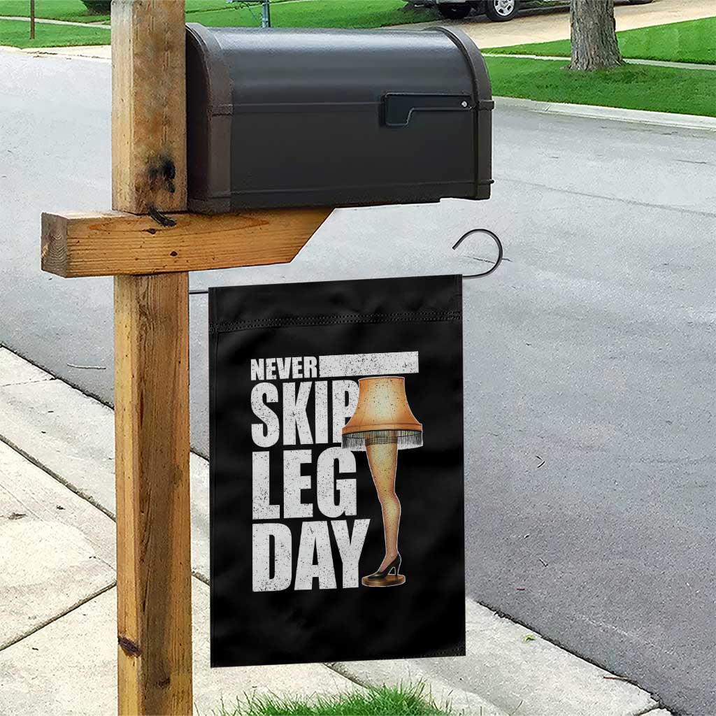 Funny Never Skip Leg Day Christmas Movie Garden Flag Italian Leg Lamp - Wonder Print Shop