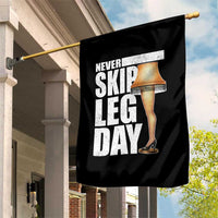 Funny Never Skip Leg Day Christmas Movie Garden Flag Italian Leg Lamp - Wonder Print Shop