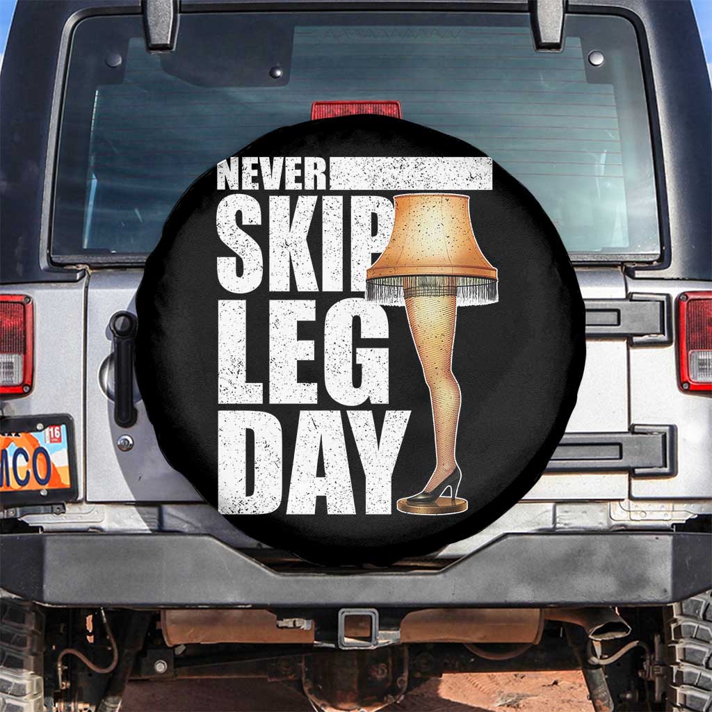 Funny Never Skip Leg Day Christmas Movie Spare Tire Cover Italian Leg Lamp - Wonder Print Shop