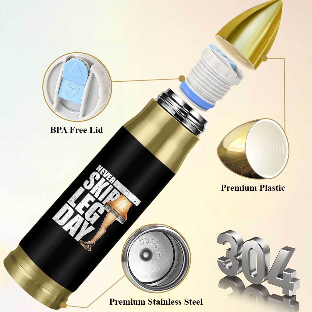 Funny Never Skip Leg Day Christmas Movie Bullet Tumbler Italian Leg Lamp - Wonder Print Shop