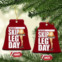 Funny Never Skip Leg Day Christmas Movie Ceramic Ornament Italian Leg Lamp - Wonder Print Shop