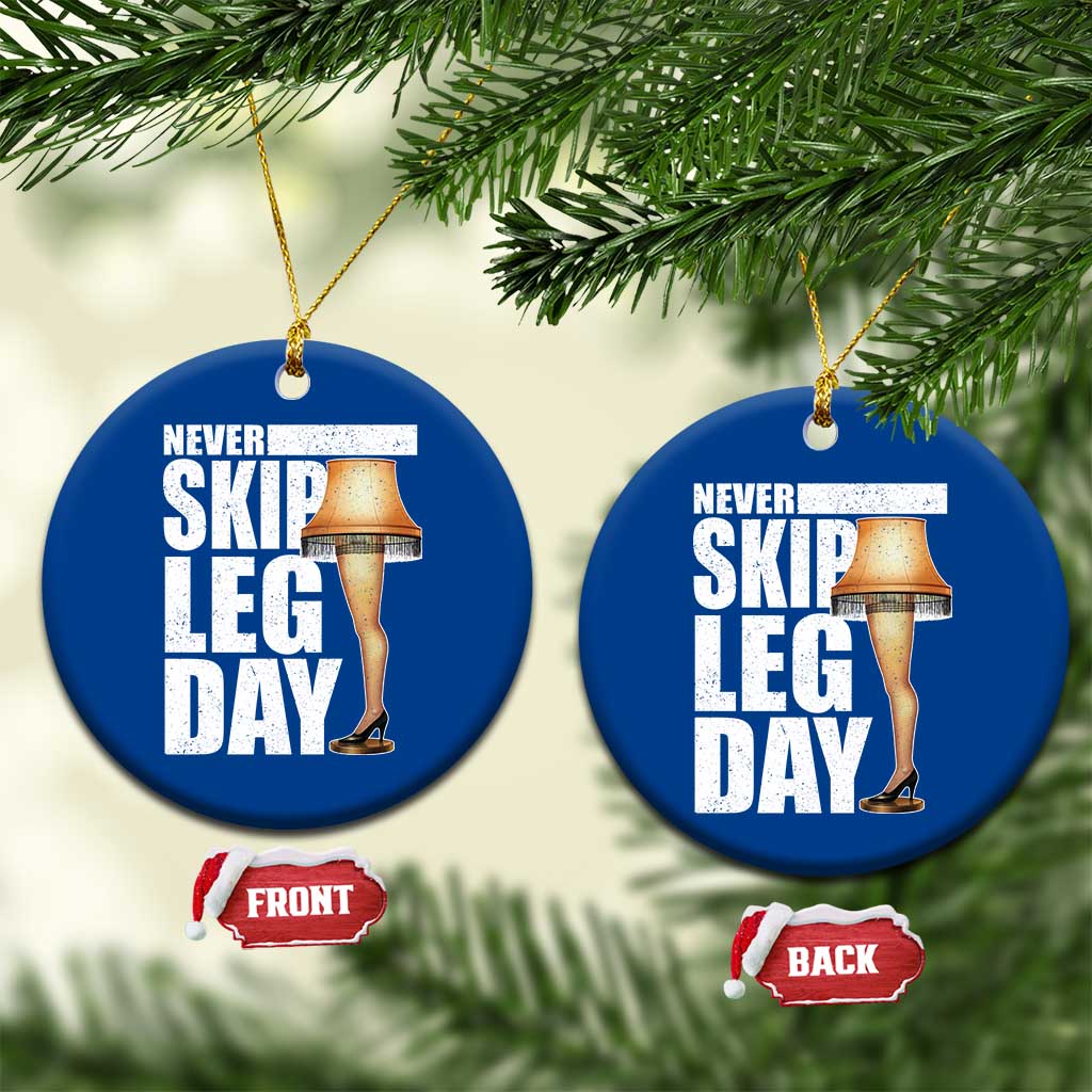 Funny Never Skip Leg Day Christmas Movie Ceramic Ornament Italian Leg Lamp - Wonder Print Shop