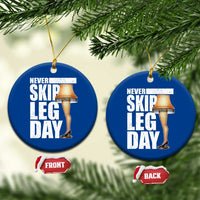 Funny Never Skip Leg Day Christmas Movie Ceramic Ornament Italian Leg Lamp - Wonder Print Shop