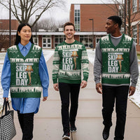 Funny Never Skip Leg Day Xmas Movie V-Neck Knit Sweater Vest Italian Leg Lamp - Wonder Print Shop