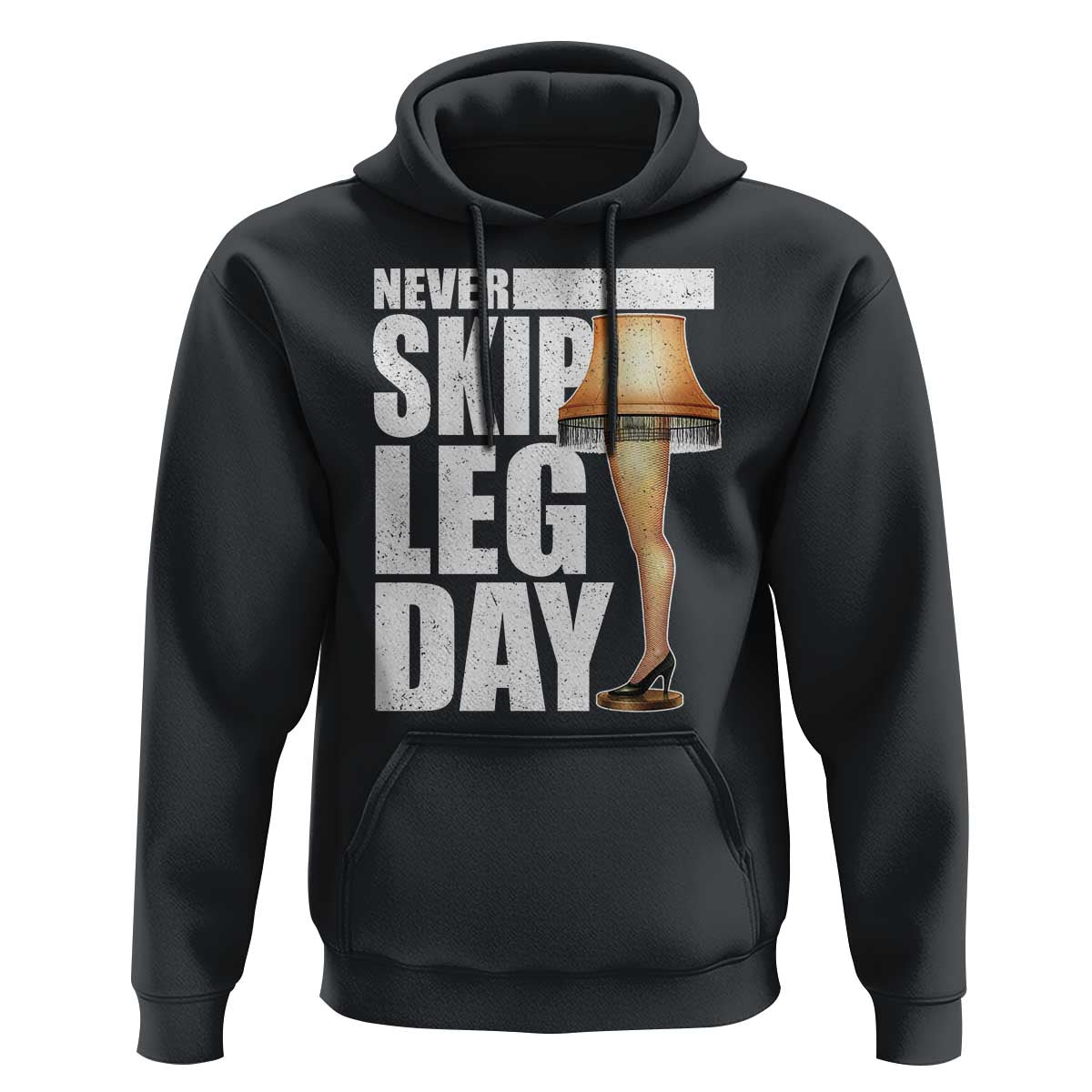 Funny Never Skip Leg Day Christmas Movie Hoodie Italian Leg Lamp - Wonder Print Shop