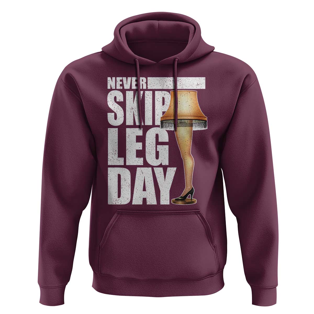 Funny Never Skip Leg Day Christmas Movie Hoodie Italian Leg Lamp - Wonder Print Shop