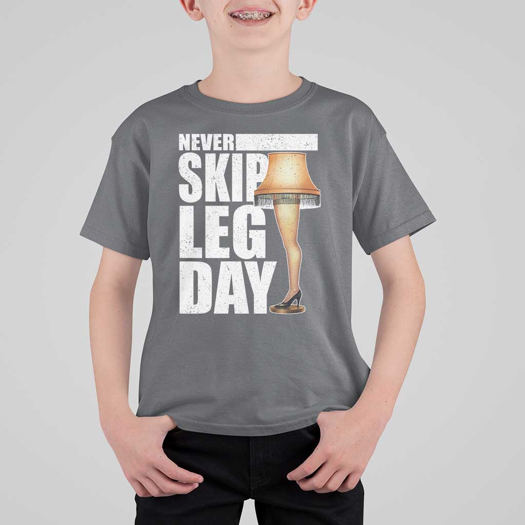 Funny Never Skip Leg Day Christmas Movie T Shirt For Kid Italian Leg Lamp - Wonder Print Shop