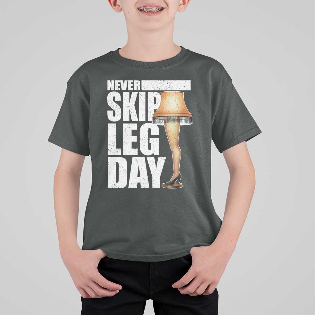 Funny Never Skip Leg Day Christmas Movie T Shirt For Kid Italian Leg Lamp - Wonder Print Shop