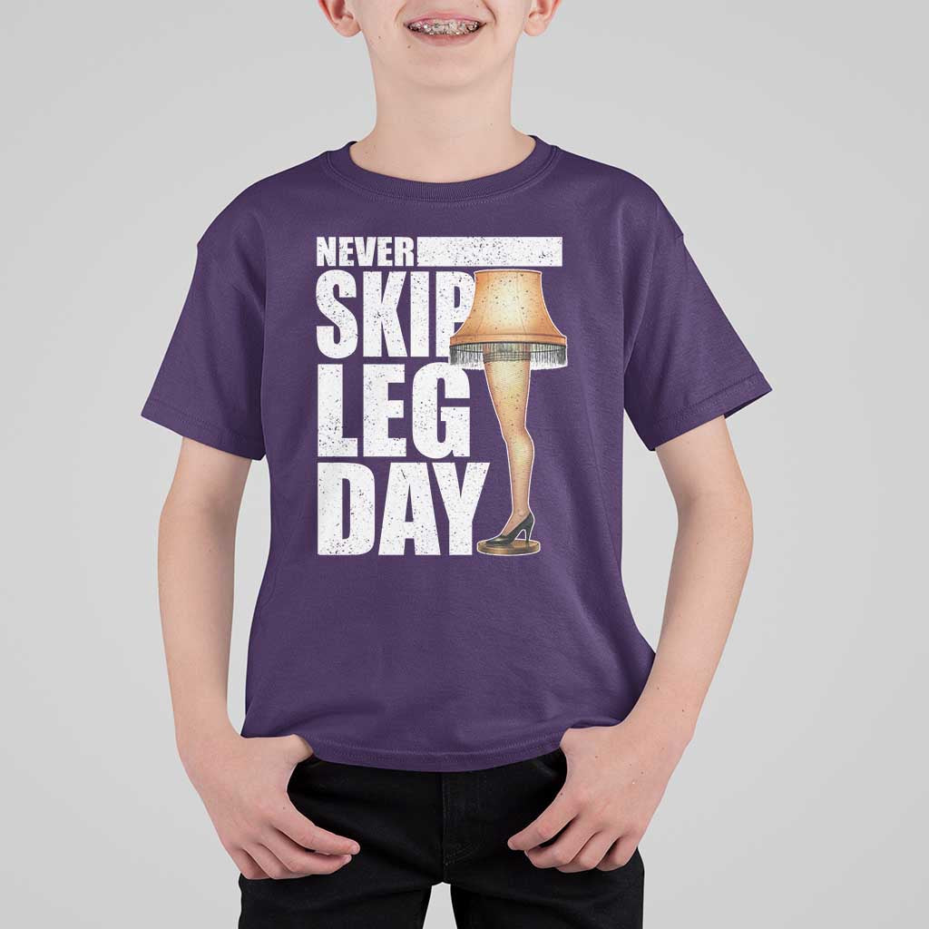 Funny Never Skip Leg Day Christmas Movie T Shirt For Kid Italian Leg Lamp - Wonder Print Shop