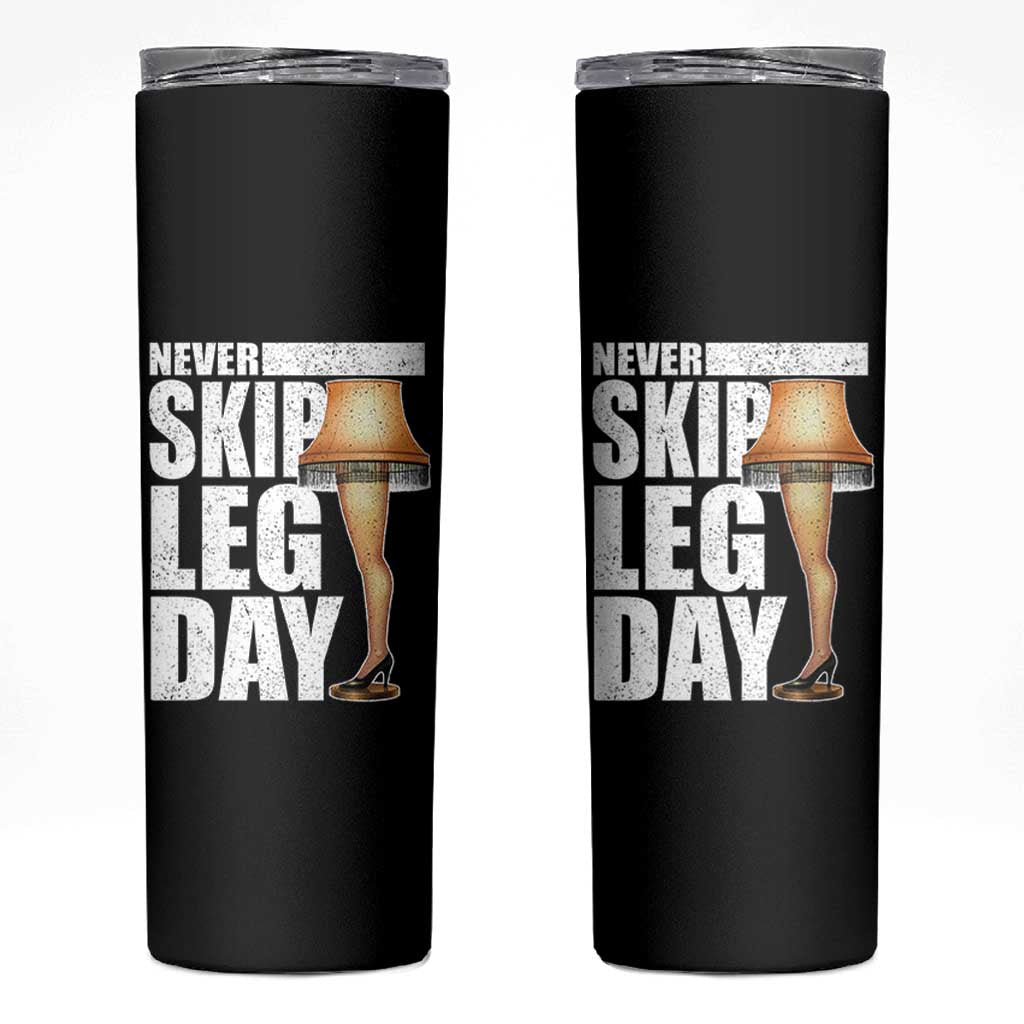 Funny Never Skip Leg Day Christmas Movie Skinny Tumbler Italian Leg Lamp - Wonder Print Shop