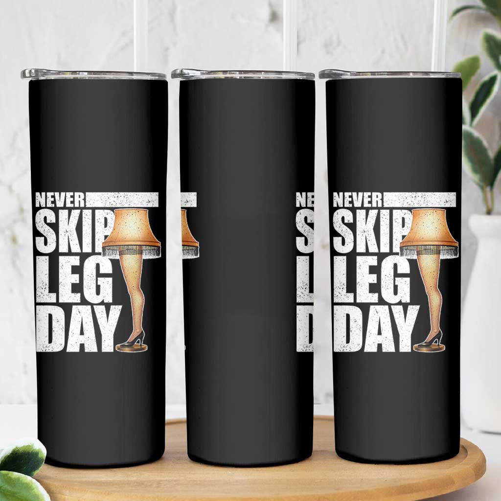 Funny Never Skip Leg Day Christmas Movie Skinny Tumbler Italian Leg Lamp - Wonder Print Shop