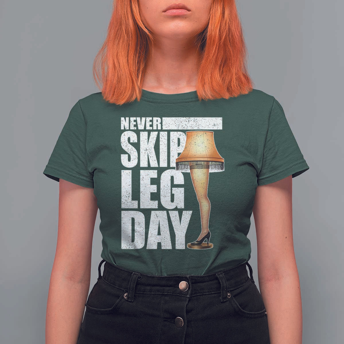 Funny Never Skip Leg Day Christmas Movie T Shirt For Women Italian Leg Lamp - Wonder Print Shop