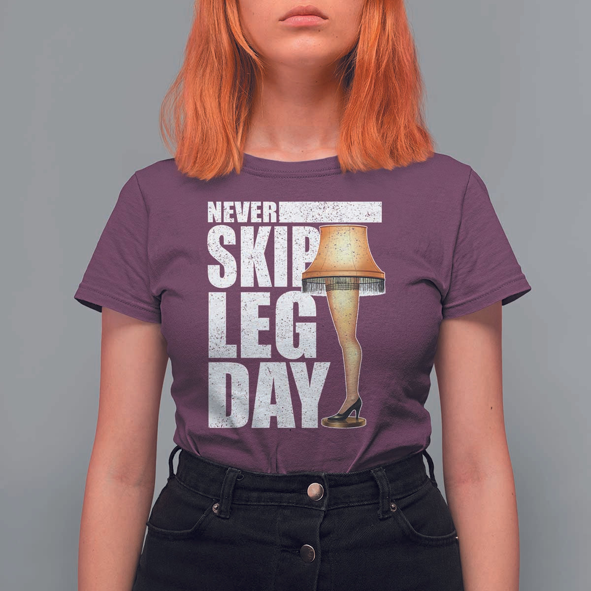 Funny Never Skip Leg Day Christmas Movie T Shirt For Women Italian Leg Lamp - Wonder Print Shop
