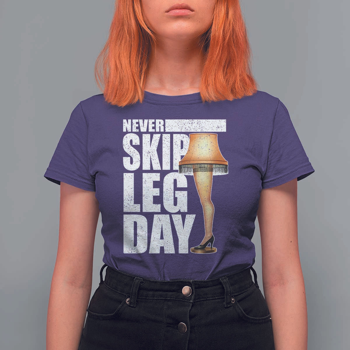 Funny Never Skip Leg Day Christmas Movie T Shirt For Women Italian Leg Lamp - Wonder Print Shop